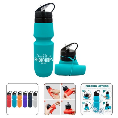 25oz Collapsible Silicone Water Bottle