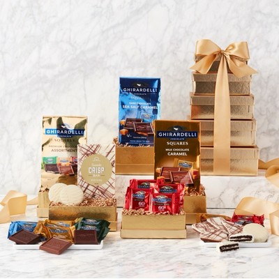 Ultimate Golden Ghirardelli Gift Tower