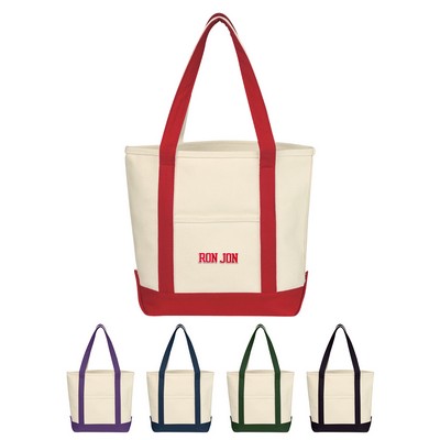 Pat Small Starboard Cotton Canvas Tote Bag With Tackle Twill Patch