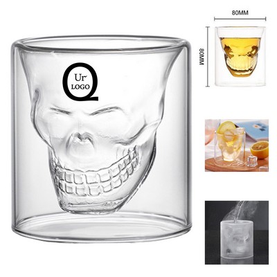 150 Ml Transparent Skull Shot Glass