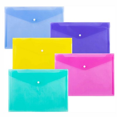 Clear Document Folder Plastic File Envelope