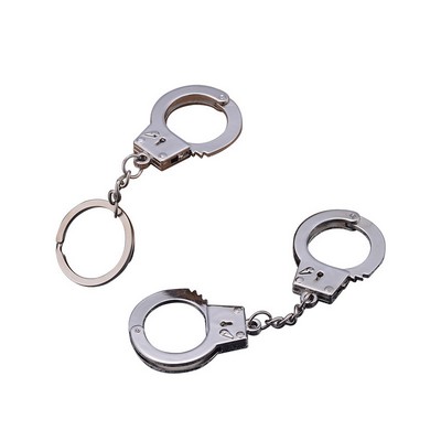 Creative Double-Lock Handcuff Zinc Alloy Keychain