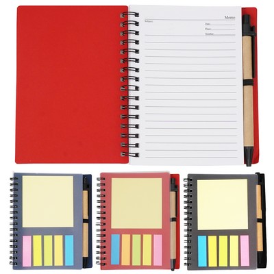 Paper Notebook With Sticky Notes