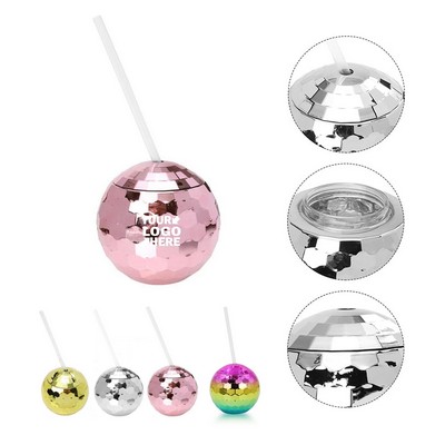 Disco Ball Cups With Lid Straw Ball Tumbler