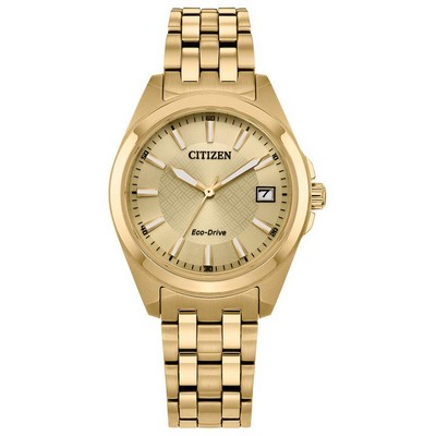 Citizen Watch Ladies' Classic Peyten Stainless Steel Bracelet Watch, Champagne Dial