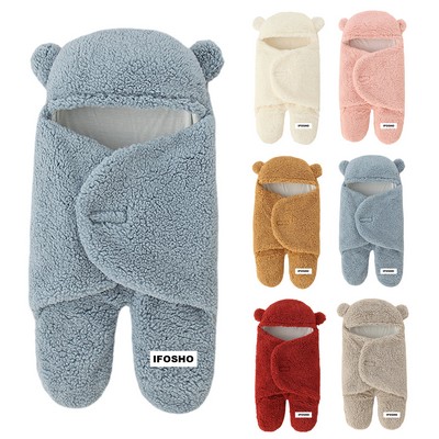 Soft Plush Baby Swaddles Blanket Newborn Receiving Swaddling Wrap 0-3 Months for Boys Girls