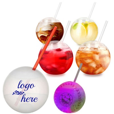 Led 22 Oz Fishbowl Cup Straw Cup