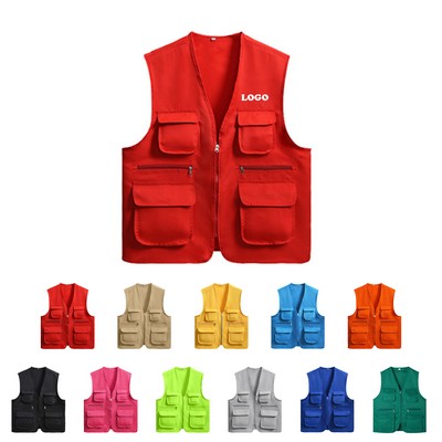 Three-dimensional Multi-pocket Work Vest