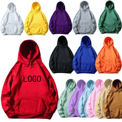 The Hooded Solid Color Fleece Hoodie