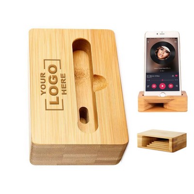 Wooden Phone Speaker Stand Holder