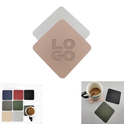 Simple PU Leather Coaster