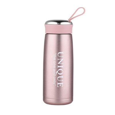 12oz/360ML 304 Stainless Steel Mini Insulated Water Bottle With Screw-on Lid Portable Vaccum Mug