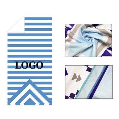 Microfiber Velour Beach Towel