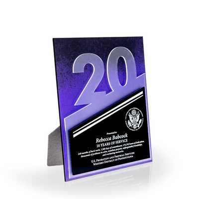 20 Year Flow Acrylic Award Plaque