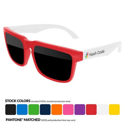 2-Tone Heat Sunglasses W/ Temple Imprint