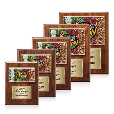 Gossamer VividPrint™ Plaque - Walnut/Gold