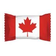 Pastel Buttermints In a Canada Flag Wrapper