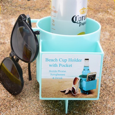 Plastic outdoor camping beach cup holder