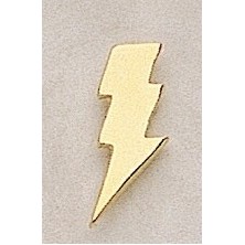 Lightning Bolt Marken Design Cast Lapel Pin (Up to 3/4")