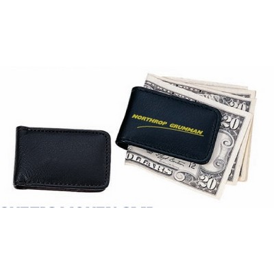 Leather Magnetic Money Clip (1 5/8"x2 3/4"x1/2")