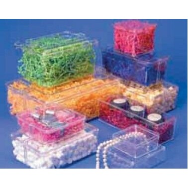 Premium Quality Rigid Square Clear Plastic Box (4 5/16"x4 5/16"x1 1/8")