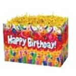 Large Birthday Candles Theme Gift Basket Box