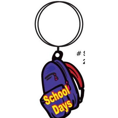 School Days Backpack Keychain w/Mirrored Back (8 Square Inch)