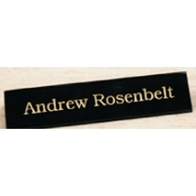 10" Black Genuine Marble Executive Name Block