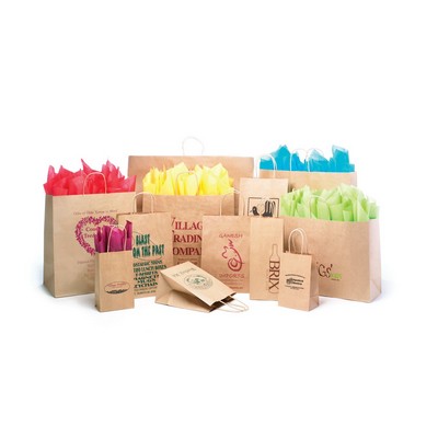 Natural Kraft Paper Shopping Bag (14-1/2"x9"x16-1/4")