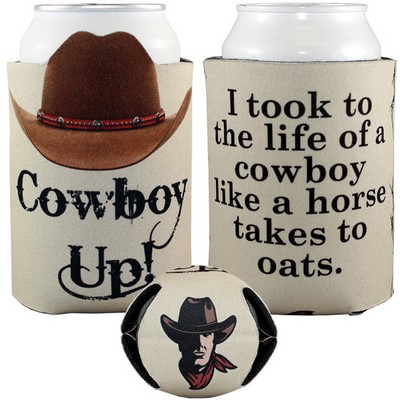 Crazy Frio™ Cowboy Hat Beverage Holder (4CP/Dye Sublimation)