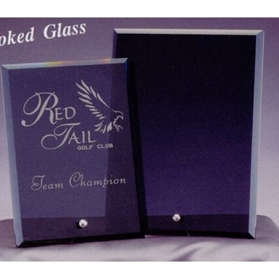 Standing Smoked Beveled Glass Plaque (8"x10")