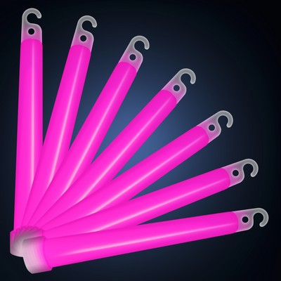 Promotional 6" Premium Pink Glow Stick - BLANK