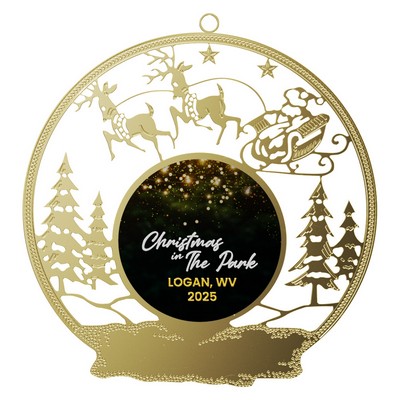 Vibraprint® Snow Sled Holiday Ornament (3")