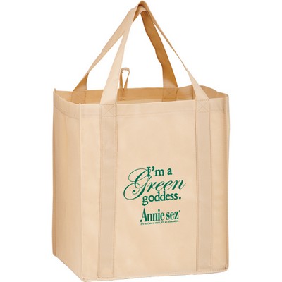 Heavy Duty Grocery Bag w/ Poly Board Insert & 1 Color Imprint (13"x10"x15")