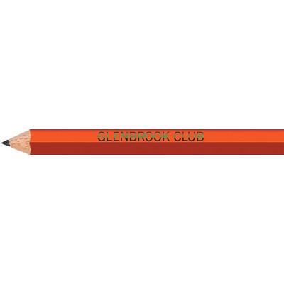 Neon Orange Hexagon Golf Pencils