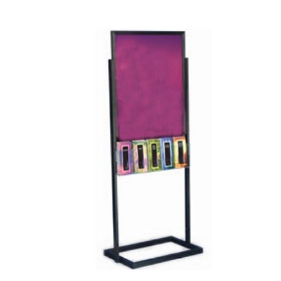 Floor Standing Poster Holder w/2 Frames & 5 Brochure Pockets