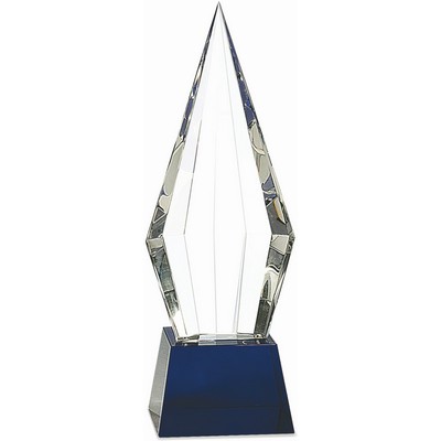 Gallant Arrow Blue Optic Crystal Award (4"x11")