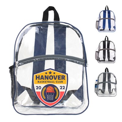 Best Value Security Clear Backpack With Water Bottle Pocket