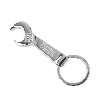 Metal Wrench Bottle Opener Keychain