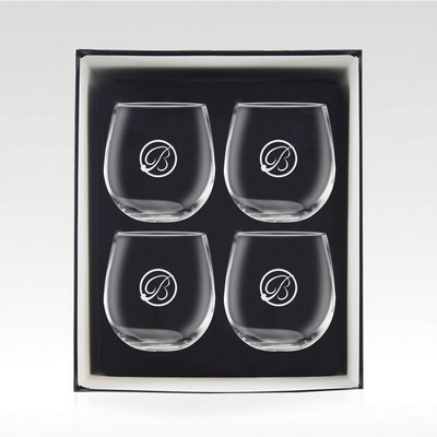 16 oz Stemless Red Wine Glass Set - 4