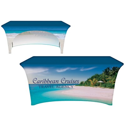 6' Customized Open Back Stretch Style Table Cover