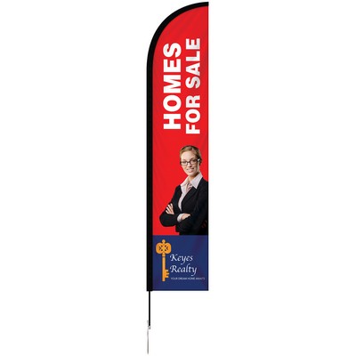 10' Single Reverse Portable Half Drop Banner w/Hardware Set