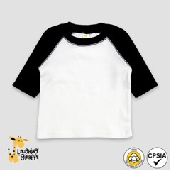 Baby Raglan T-Shirts - 3/4 Sleeve Baseball T-Shirts - Premium 100% Cotton - Laughing Giraffe®