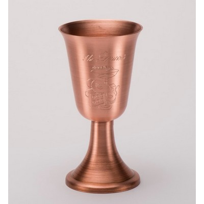 8 Oz. Copper Water/Wine Goblet - Satin Finish