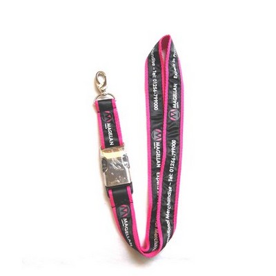 1" Wide 2-Ply Polyester Lanyard