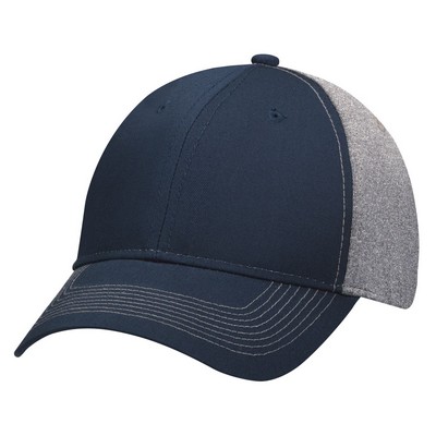 Full Fit Polycotton/Polyester Heather & Spandex Cap