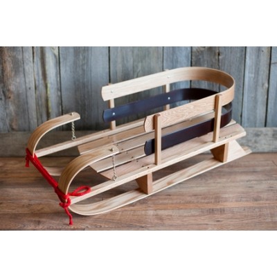 Wooden Baby Sled w/Steel Runners