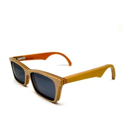 Recycled Woodrow Skateboard Sunglasses - Handmade in USA