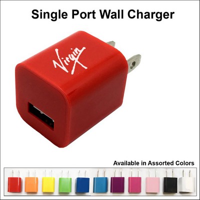 Single Port USB Wall Charger - Red