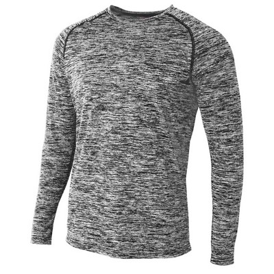 A4 Men's Long Sleeve Raglan Space Dye Shirt